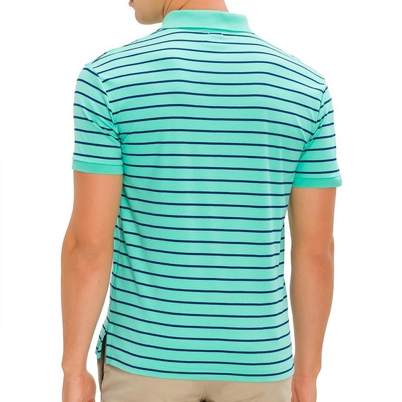 POLO RALPH LAUREN - Men’s Classic Fit Soft Cotton Striped Polo, Sea Green - XXL - Picture 3 of 11
